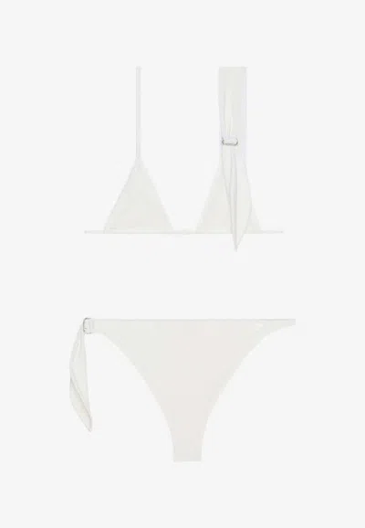 Courrèges White Scarf Bikini Set In White