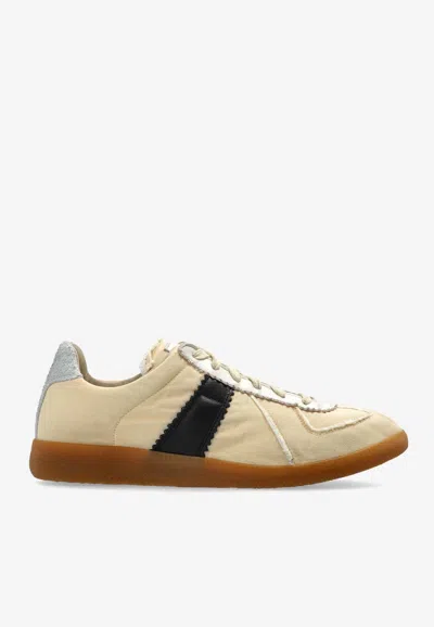 Maison Margiela Multicolor Fabric Replica Sneakers In Beige