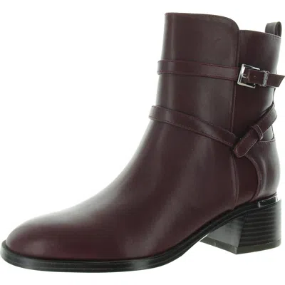Calvin Klein Jasen Womens Zip Up Slip On Booties In Black
