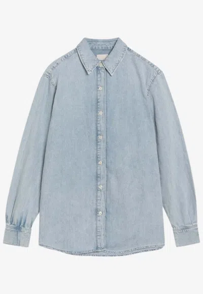 Calvin Klein Light Blue Denim Shirt In Blue