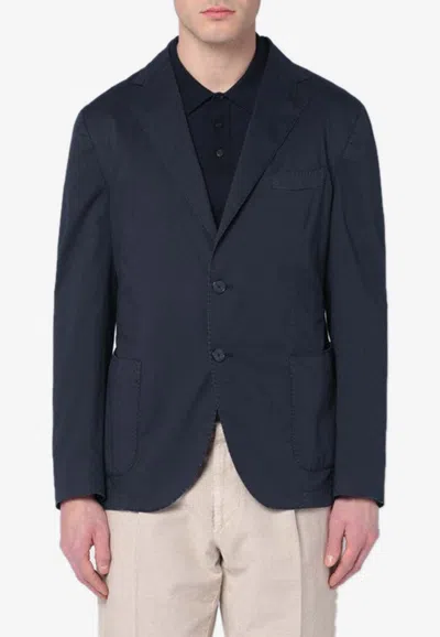 Santaniello Giacca Cotone Icegab Gabardina Doppio Ritorto In Ice Cotton High Twist In Blue