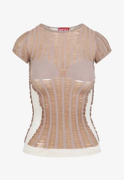 Diesel M-calai-ss Top In Nude