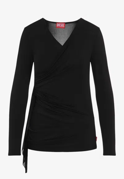 Diesel Black T-crissy-plain T-shirt In Black