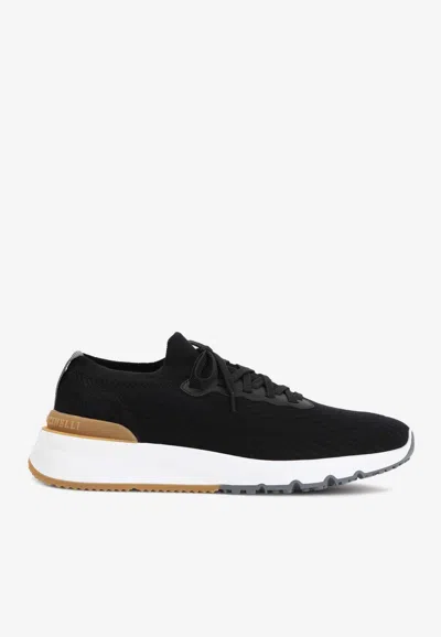 Brunello Cucinelli Essential Lace-up Sneakers In Black