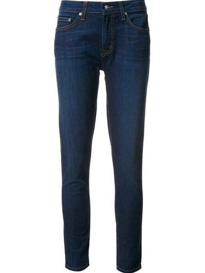 Shop Derek Lam 10 Crosby Devi Mid-rise Authentic Skinny In Dark Wash