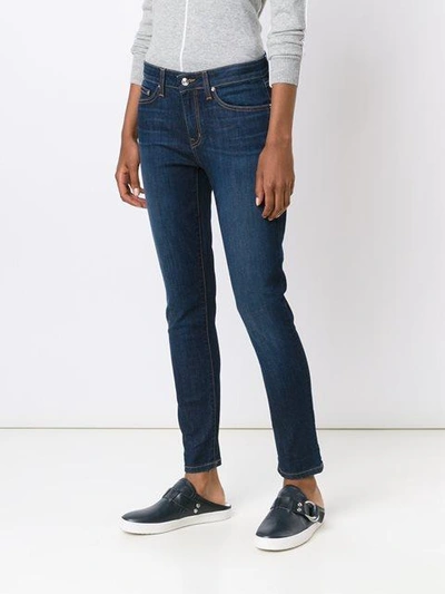 Shop Derek Lam 10 Crosby Devi Mid-rise Authentic Skinny In Dark Wash