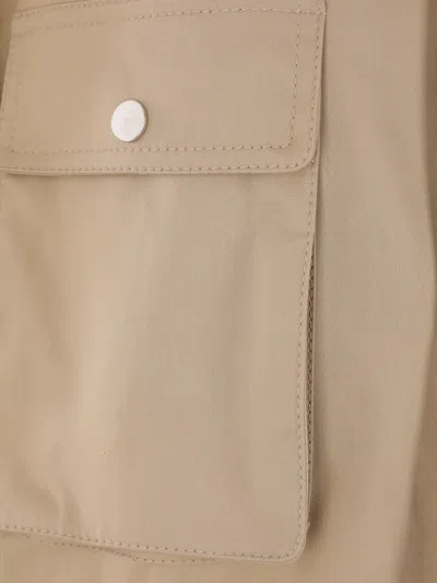 Niccolò Pasqualetti Drawstring Hem High Collar Utility Jacket In Nude