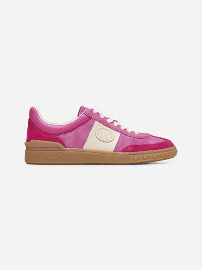 Valentino Velcro Sneakers In Cyclamen And Pink
