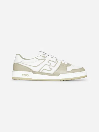Fendi Leather Sneakers With Ff Lateral Logo