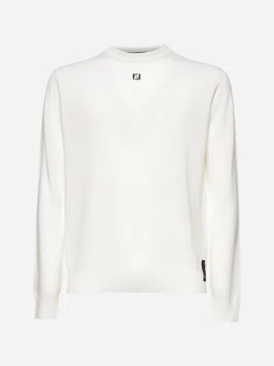 Fendi White Virgin Wool Sweater