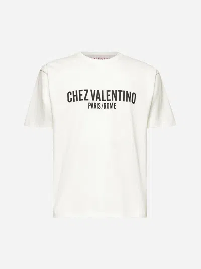 Valentino Cotton Crew Neck T-shirt With Graphic Print