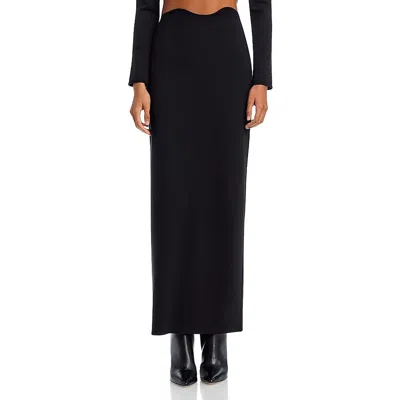 Staud Womens Solid Maxi Skirt In Black