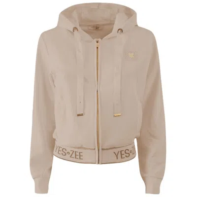 Yes Zee Beige Cotton Sweater In Beige