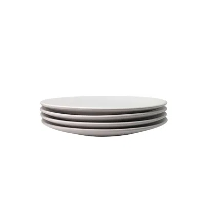 Zulay Kitchen The Contour Salad Plate - Set Of 4 In White