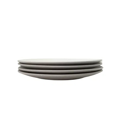 Zulay Kitchen The Contour Dinner Plate - Set Of 4 In White