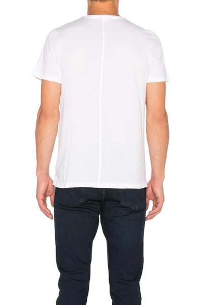 Shop Frame Classic Crew Neck Tee In Blanc