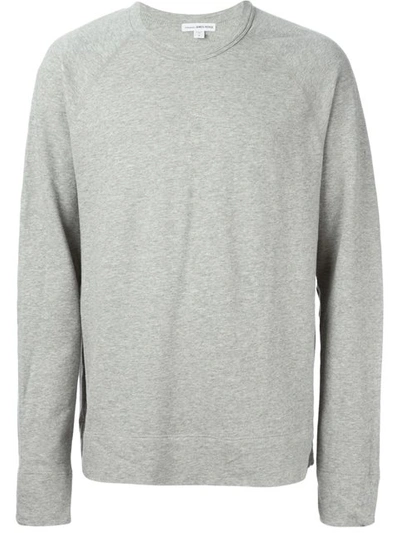 James Perse Loopback Supima Cotton-jersey Sweatshirt In Grey