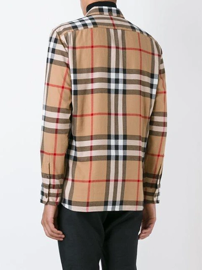 Shop Burberry Checked Shirt - Multicolour