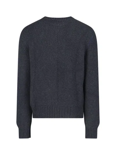 Burberry Cashmere Sweater With Ekd Design In Black