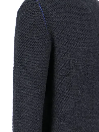 Burberry Cashmere Sweater With Ekd Design In Black