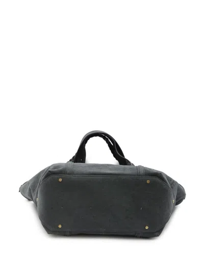 Golden Goose Antracite 247 Ew Canvas Shopping Bag In Grey