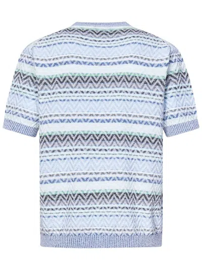 Missoni Short-sleeved Shirt In Blue