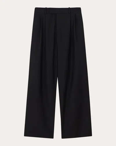 With Nothing Underneath Women's Rampling Wool Wide-leg Trousers In Black