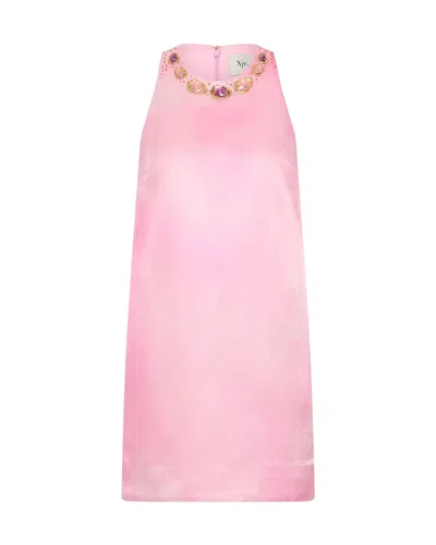 Aje Twilight Mini Dress Blush Ink In Pink