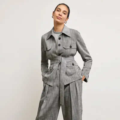 M.m.lafleur Emery Safari Blazer In Black/white