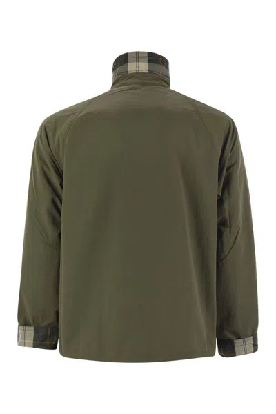 Barbour Spey - Lightweight Jacket With Tartan Lining In Military Green