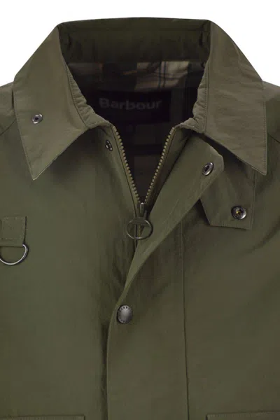 Barbour Spey - Lightweight Jacket With Tartan Lining In Military Green