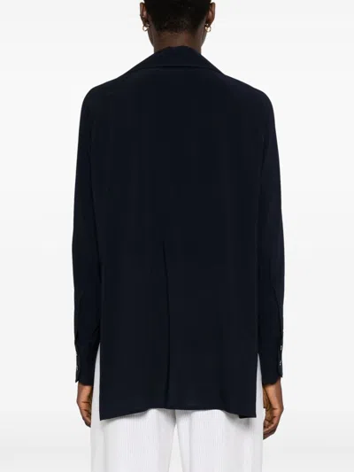 Alberto Biani Navy Blue Georgette Blouse