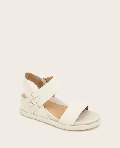 Gentle Souls - Jolisa Leather Woven Detail Wedge In Stone Leather