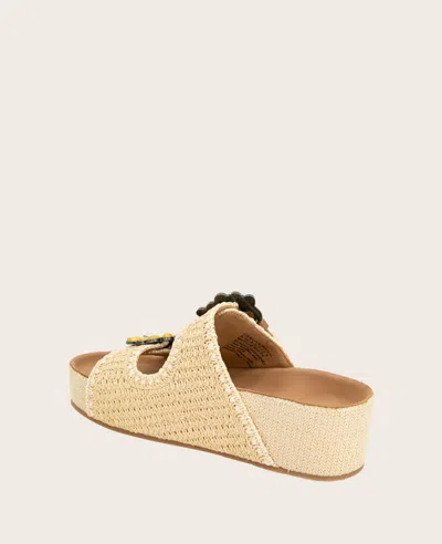 Gentle Souls - Kendall Raffia Wrap Buckle Wedge In Natural Raffia