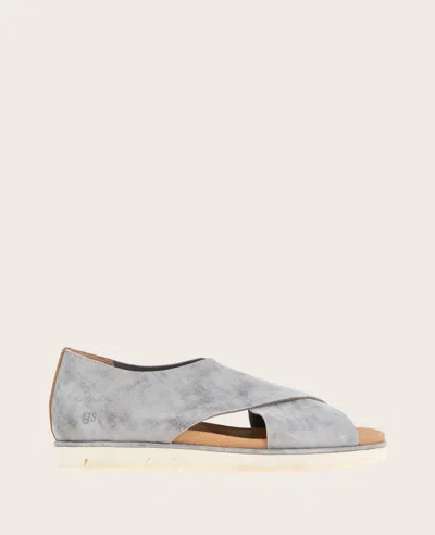Gentle Souls - Leslie X Band Metallic Tread Sole Sandal In Silver Leather