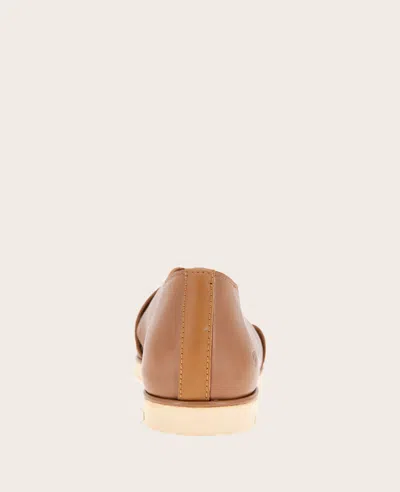 Gentle Souls Leslie Flat Sandal In Luggage Leather