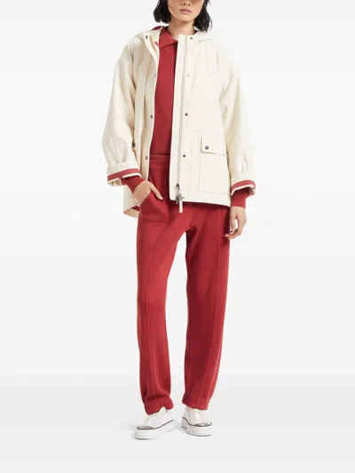 Brunello Cucinelli Women's Hooded Canvas Waterproof Jacket