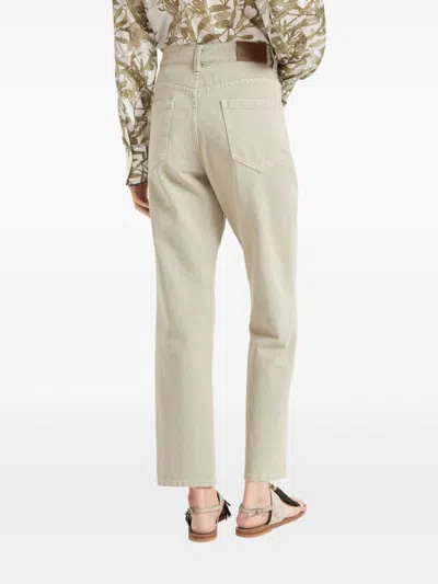 Brunello Cucinelli Beige Twill Loose Trousers