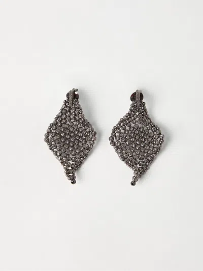 Brunello Cucinelli Sculptured Silver Earrings