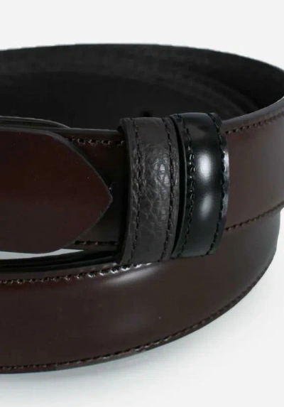 Hogan Reversible Belt In Marrone/nero