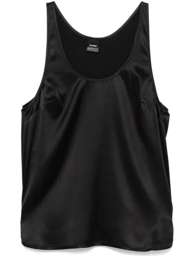 Pinko Luxurious Silk Blend T-shirt In Black