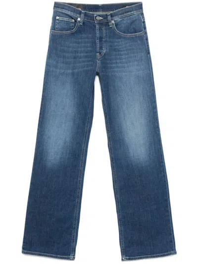 Dondup Amber Wide Flared Jeans In Blue