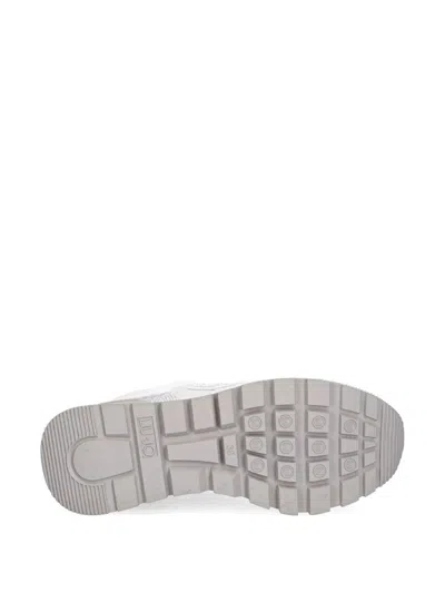 Liu •jo Liu Jo White Sneakers With Textured Fabric In White