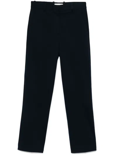 Circolo 1901 Navy Blue Cotton Blended Trousers In Blue