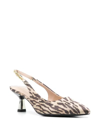 Liu •jo Liu Jo Animal Print Pointed Toe Slingback Shoes In Multicolour