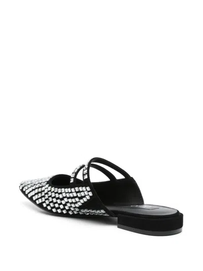 Liu •jo Liu Jo Pointed Toe Slip-on Shoes With Square Stud Detailing In Black
