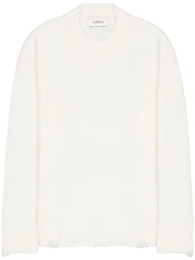 Laneus Knitted Sweater In Beige