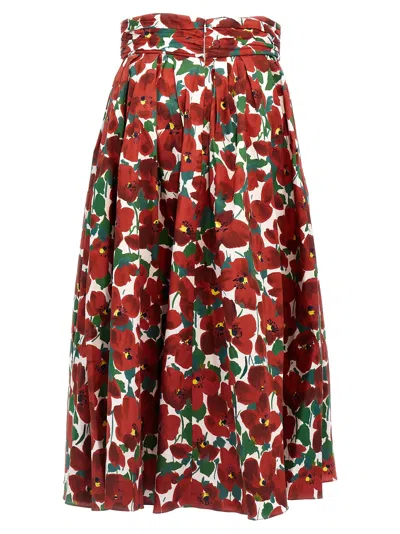 Carolina Herrera Multicolor High Waist Skirt