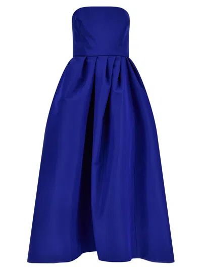 Carolina Herrera Silk Dress Dresses Blue