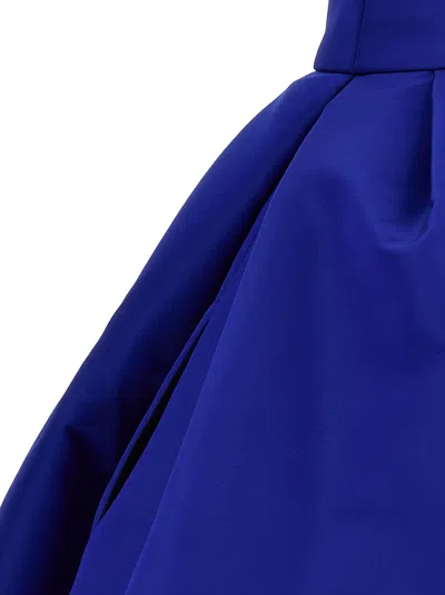 Carolina Herrera Silk Dress Dresses Blue